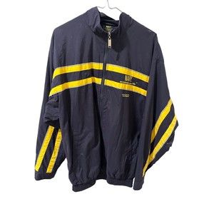 us navy windbreaker jacket Blue and Yellow Mens Medium "Accelerate your life"